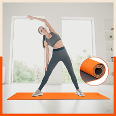 Deals and Offers on - Matworks by Bathla Moksh Premium Yoga Mat with Carry Bag |Anti-Slip & Reversible|Orange & Grey (Size: 24 x 72 Thickness: 8mm) Deals, Discounts & Offers on - Matworks by Bathla Moksh Premium Yoga Mat with Carry Bag |Anti-Slip & Reversible|Orange & Grey (Size: 24 x 72 Thickness: 8mm)