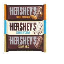 Deals, Discounts & Offers on  - HERSHEY'S Whole Almonds, Cookies 'N' Creme and Milk Bar 100g - Pack of 3