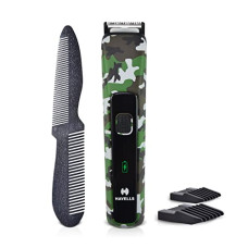 Deals and Offers on - Havells Bt5113 Rechargeable Beard Trimmer,Super Fast Charge,Trimming Lengths Upto 13 Mm For Multiple Styles (Military) (Black&Green),Men Deals, Discounts & Offers on - Havells Bt5113 Rechargeable Beard Trimmer,Super Fast Charge,Trimming Lengths Upto 13 Mm For Multiple Styles (Military) (Black&Green),Men