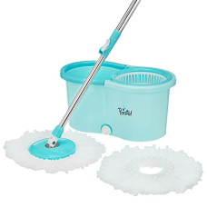 Deals, Discounts & Offers on Home Improvement - Presto! Spin Mop with Plastic Bucket Set, Blue