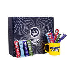 Deals and Offers on - Sleepy Owl Instant Gift Set | 32 Assorted Coffee Sachets + 1 Mug | 4 Flavoured Premium Instant Coffee | Makes 32 Delicious Cups | 100% Arabica | Gift Set Deals, Discounts & Offers on - Sleepy Owl Instant Gift Set | 32 Assorted Coffee Sachets + 1 Mug | 4 Flavoured Premium Instant Coffee | Makes 32 Delicious Cups | 100% Arabica | Gift Set