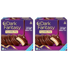 Deals, Discounts & Offers on  - Sunfeast Dark Fantasy Yumfills, 242g, Rich Chocolate Pie Cake (Pack of 2)