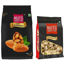 Deals and Offers on - Nuts About You Premium ALMONDS, 500 g | New Crop 2022 | Premium | Badam & Nuts About You California Pistachios Roasted & Salted 200 g Deals, Discounts & Offers on - Nuts About You Premium ALMONDS, 500 g | New Crop 2022 | Premium | Badam & Nuts About You California Pistachios Roasted & Salted 200 g