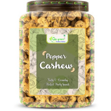 Deals, Discounts & Offers on Food and Health - GO GRASS Premium W320 Pepper Cashew, 100% Natural, Handpicked, Raw Cashew | JAR PACK | Cashews(1000 g)
