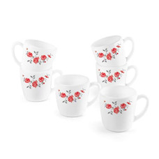 Deals and Offers on - Cello Ricca Mug Small 10CL Set of 6 Pcs - Red Rose Fantacy Deals, Discounts & Offers on - Cello Ricca Mug Small 10CL Set of 6 Pcs - Red Rose Fantacy