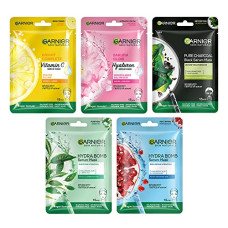 Deals and Offers on - Garnier Skin Naturals, Face Mask Set, Hydrating, Pore Reducing, Brightening, and Enhances Glow, Hydra Bomb Serum Mask & Black Serum Mask, 5 pcs, 140g Deals, Discounts & Offers on - Garnier Skin Naturals, Face Mask Set, Hydrating, Pore Reducing, Brightening, and Enhances Glow, Hydra Bomb Serum Mask & Black Serum Mask, 5 pcs, 140g