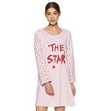 Deals, Discounts & Offers on Women - GiglyMigly Cotton Mid Length Long Sleeves Women Printed Sleepshirt Nightdress