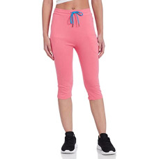 Deals, Discounts & Offers on Women - Desi Belle Women's Regular Fit Cotton Track Pant (DBCTTPNT-1 R/L CRL_34_Red, Coral_34)