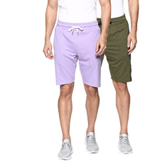Deals, Discounts & Offers on Men - OOBANI Men's Regular Fit Cotton Shorts (Pack of 2)