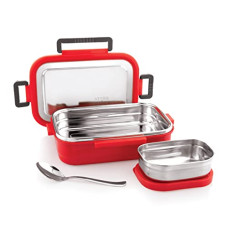 Deals and Offers on - Attro Click Style Stainless Steel Insulated Airtight Leak-Proof Lunch Box Deals, Discounts & Offers on - Attro Click Style Stainless Steel Insulated Airtight Leak-Proof Lunch Box