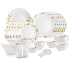 Deals and Offers on - Cello Opalware Dazzle Series Secret Garden Dinner Set, 35 Units | Opal Glass Dinner Set for 6 | Light-Weight, Daily Use Crockery Set Deals, Discounts & Offers on - Cello Opalware Dazzle Series Secret Garden Dinner Set, 35 Units | Opal Glass Dinner Set for 6 | Light-Weight, Daily Use Crockery Set