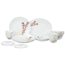 Deals and Offers on - Larah by Borosil Oak Fluted Series Opalware Dinner Set | 31 Pieces for Family of 6 | Microwave & Dishwasher Safe | Bone-Ash Free | Crockery Set Deals, Discounts & Offers on - Larah by Borosil Oak Fluted Series Opalware Dinner Set | 31 Pieces for Family of 6 | Microwave & Dishwasher Safe | Bone-Ash Free | Crockery Set