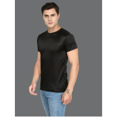 Deals and Offers on - Fruzis FashionMen Solid Round Neck Elastane Black T-Shirt Deals, Discounts & Offers on - Fruzis FashionMen Solid Round Neck Elastane Black T-Shirt