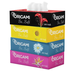 Deals and Offers on - Origami 2 Ply Facial Tissue Box | Car Tissue - Pack of 4 (100 Pulls Per Box, 400 Sheets (800 sheets) Deals, Discounts & Offers on - Origami 2 Ply Facial Tissue Box | Car Tissue - Pack of 4 (100 Pulls Per Box, 400 Sheets (800 sheets)