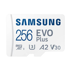 Deals, Discounts & Offers on  - Samsung EVO Plus 256GB microSDXC UHS-I U3 130MB/s Full HD & 4K UHD Memory Card with Adapter (MB-MC256KA)