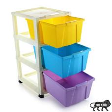 Deals and Offers on - Primelife Plastic Multipurpose Storage Modular Drawer with Large Space and Anti-Slip Shoes (Multicolour, 3 XL, Small) Deals, Discounts & Offers on - Primelife Plastic Multipurpose Storage Modular Drawer with Large Space and Anti-Slip Shoes (Multicolour, 3 XL, Small)