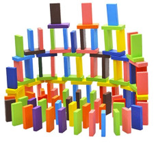 Deals, Discounts & Offers on Toys & Games - Toyshine 120 pcs 12 Color Wooden Dominos Blocks Set,