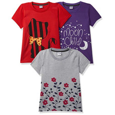 Deals, Discounts & Offers on  - Gubbarey Girl's Regular fit T-Shirt
