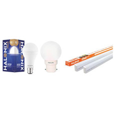 Deals, Discounts & Offers on  - Halonix 20W Led batten tubelight (Pack of 2, cool day white) Prime 12W B22 inverter rechargebale emergency led bulb (Pack of 1, White)&PHILIPS 0.5 Watts B22 LED White Bulb (Deco Mini)