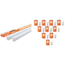 Deals, Discounts & Offers on  - Halonix 10 Watt B22 LED Cool Day Light Bulb, Pack of 10, White & 20W Led batten tubelight (Pack of 2, cool day white)