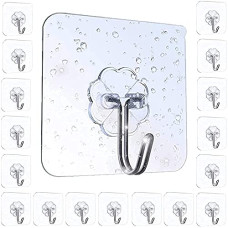 Deals, Discounts & Offers on  - Raxon Innovation Self Adhesive Hooks Heavy Duty Stick on Hooks 10kg (Max) Strong Sticky Hooks for Hanging 180 Degree Rotating Reusable Waterproof and Oilproof