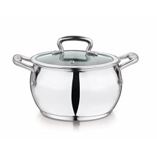 Deals, Discounts & Offers on  - Gobble 3L Impact Bonded Stainless Steel Belly Casserole with Glass Lid