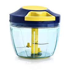 Deals and Offers on - HOMETALES Manual Premium Kitchen Chopper, 750 ml with 3 Blades, Dual Shade Deals, Discounts & Offers on - HOMETALES Manual Premium Kitchen Chopper, 750 ml with 3 Blades, Dual Shade
