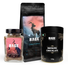 Deals, Discounts & Offers on Food and Health - RAGE Combo - Vanilla 50g + Drinking Chocolate + South Indian Filter Ground Coffee Instant Coffee(3 x 133.33 g, Assorted Flavoured)