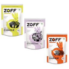 Deals and Offers on - Zoff Masala Pack of 3: Chole, Kitchen King, and Garam Masala - A Trio of Flavourful Delights | 100gm each | Net weight 200gm Deals, Discounts & Offers on - Zoff Masala Pack of 3: Chole, Kitchen King, and Garam Masala - A Trio of Flavourful Delights | 100gm each | Net weight 200gm