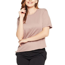 Deals and Offers on Women - Clovia Women's Cotton Chic Basic Short Sleeves Sleep T-Shirt Deals, Discounts & Offers on Women - Clovia Women's Cotton Chic Basic Short Sleeves Sleep T-Shirt