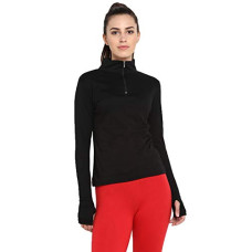 Deals and Offers on Women - Ap'pulse Women's Long Sleeve Thumbopen 1/4 Zip Hi Neck Tshirt Deals, Discounts & Offers on Women - Ap'pulse Women's Long Sleeve Thumbopen 1/4 Zip Hi Neck Tshirt