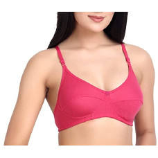 Deals and Offers on Women - Zoxowa Women's Cotton Non-Padded Wire Free Regular Bra Pink Deals, Discounts & Offers on Women - Zoxowa Women's Cotton Non-Padded Wire Free Regular Bra Pink