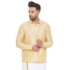 Deals, Discounts & Offers on Men - VASTRAMAY Men Cotton Silk Ethnic Shirt