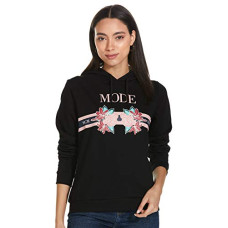 Deals, Discounts & Offers on Women - Mode By Red Tape Women Black Hoodie
