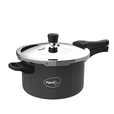 Deals, Discounts & Offers on Cookware - Pigeon Aluminium Hard Anodised Induction Base Pressure Cooker Outer Lid (Black, 5 L)