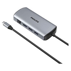 Deals, Discounts & Offers on  - PHILIPS 7 in 1 USB Type C to HDMI 4K 30Hz + 3 x USB A + PD (max 60W) + Micro SD Card Slot + SD Card Slot Dock Adapter