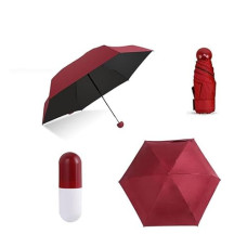 Deals and Offers on - Prime Deals Small and Lightweight Anti-UV Umbrella With Cute Capsule Shape Case | 5 Folding Compact Pocket Portable & Lightweight Umbrella For Man and Woman Deals, Discounts & Offers on - Prime Deals Small and Lightweight Anti-UV Umbrella With Cute Capsule Shape Case | 5 Folding Compact Pocket Portable & Lightweight Umbrella For Man and Woman