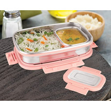 Deals, Discounts & Offers on  - Attro Click Eat Big Stainless Steel Lunch Box, Airtight & Leak Proof - 2 Containers (Big 900 ml & Small 200ml)