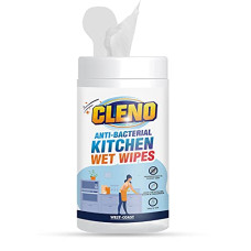 Deals, Discounts & Offers on  - Cleno Kitchen Wet Wipes to Clean Sticky, Greasy Dirt on Platform, Shelves, Jars, Floor & Sink - 50 Wipes (Ready to Use)