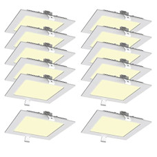 Deals, Discounts & Offers on  - Polycab 18W LED Panel Light Scintillate Edge Slim Square Smart Offers Bright Lumination Long Lifespan No Harmful Radiation (Warm White, 3000K, 12 PCS, Cut Out: 7.79 inches)