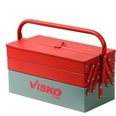 Deals, Discounts & Offers on Home Improvement - Visko 333 Metal Tool Box | Compartment Portable Heavy Duty For Electrician Plumber Technician Carpenter Domestic | Multicolor | Set of 1|