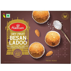 Deals, Discounts & Offers on  - Haldirams Mithas Besan Ladoo - Dry Fruit, 400g, Indian Sweets Diwali gift pack