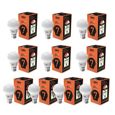 Deals, Discounts & Offers on  - GM GLO - 7 Watt LED Bulb - B22 100 Lumens Per Watt - 6500K White - Cool Day Light (Pack of 10)
