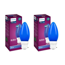 Deals and Offers on - PHILIPS LED Deco Blue 0.5W Glass Candle (Pack of 2) Deals, Discounts & Offers on - PHILIPS LED Deco Blue 0.5W Glass Candle (Pack of 2)