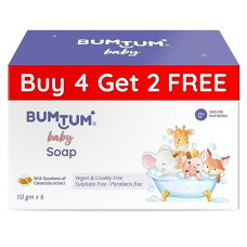 Deals, Discounts & Offers on Baby Care - BUMTUM Baby Soap with Goodness of Calendula extractParabens Free Vegan& Cruelty Free 50Gm Pack of 6