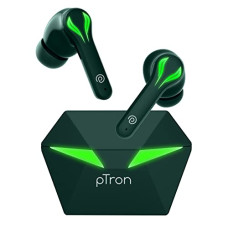 Deals, Discounts & Offers on Headphones - PTron Bassbuds Jade Truly Wireless Earbuds, 40ms Gaming Low Latency TWS, Stereo Calls, 40Hrs Playtime, Punchy Bass, in-Ear Bluetooth Headphones, Fast Type-C Charging & IPX4 Waterproof (Green)