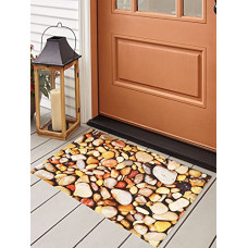 Deals, Discounts & Offers on  - BEDSPUN Polyester Anti Slip Floor Door Mat in Home Kitchen Office Entrance Mats (40x60 cm), Brown