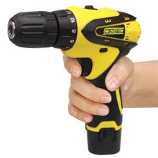 Deals, Discounts & Offers on Home Improvement - CHESTON Cordless Drill CHD-812 2.0 Heavy Plastic Screw Driver 10 millimeters Keyless Chuck 12V with 1 Battery Power & Hand Tool (30 L x 26 W x 9 H) - Yellow