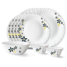 Deals and Offers on - Larah by Borosil Viva Fluted Series Opalware Dinner Set | 13 Pieces for Family of 4 | Microwave & Dishwasher Safe | Bone-Ash Free | Crockery Set Deals, Discounts & Offers on - Larah by Borosil Viva Fluted Series Opalware Dinner Set | 13 Pieces for Family of 4 | Microwave & Dishwasher Safe | Bone-Ash Free | Crockery Set