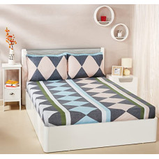 Deals, Discounts & Offers on  - Amazon Brand - Solimo Polyester Stunning Aztec Double Bedsheet with 2 Pillow Cover, Multicolor, 120 GSM